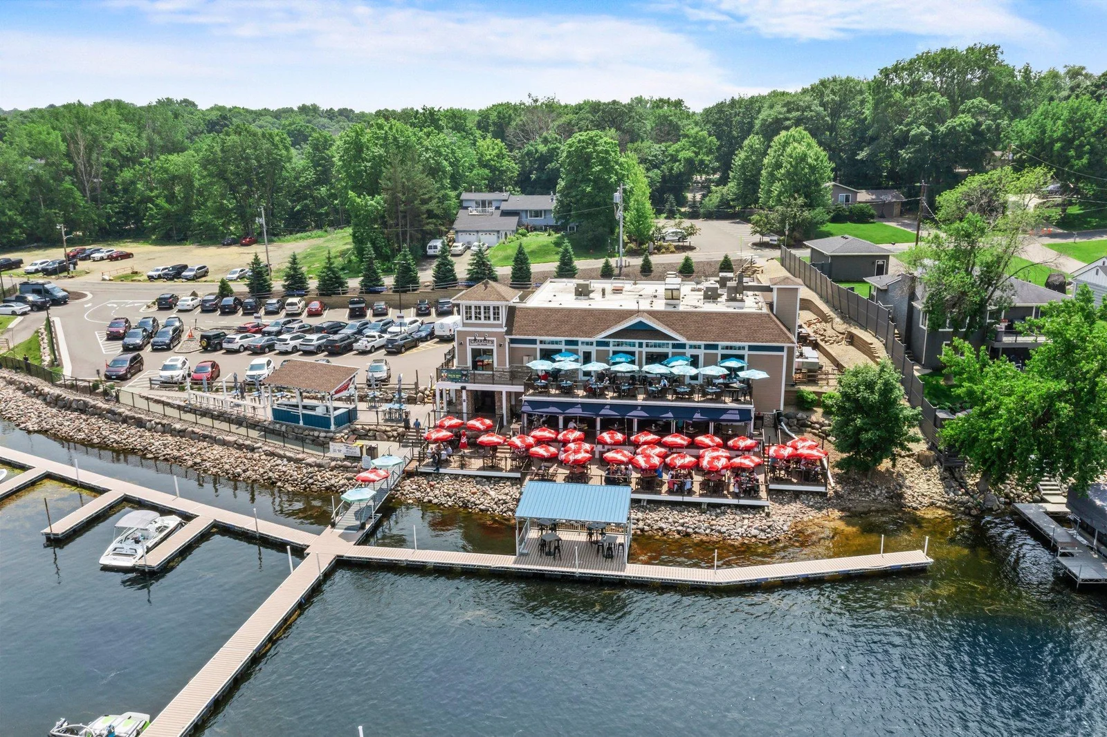 Enjoy dinner on the lake right down the road!