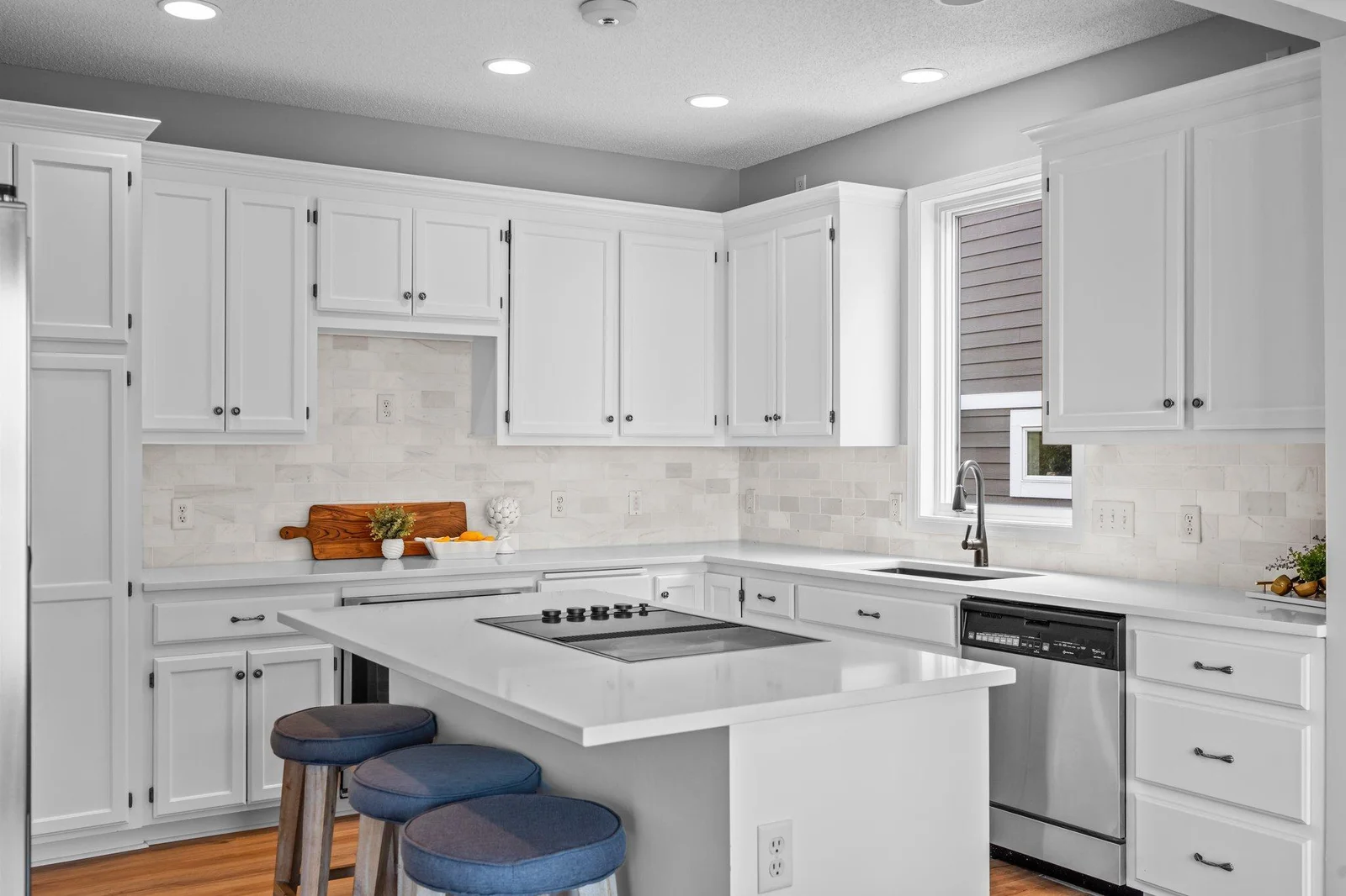 A gleaming new white kitchen awaits
