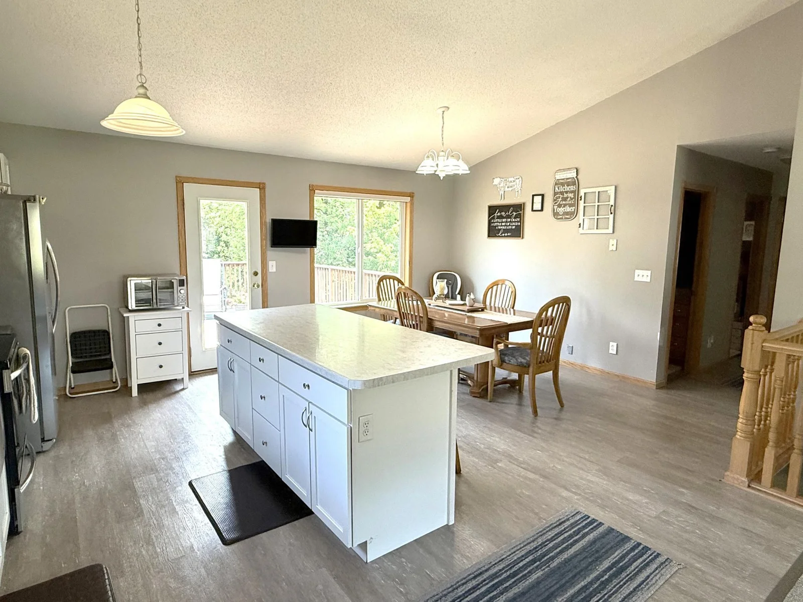Center Island in Kitchen adds more seating and counter space!