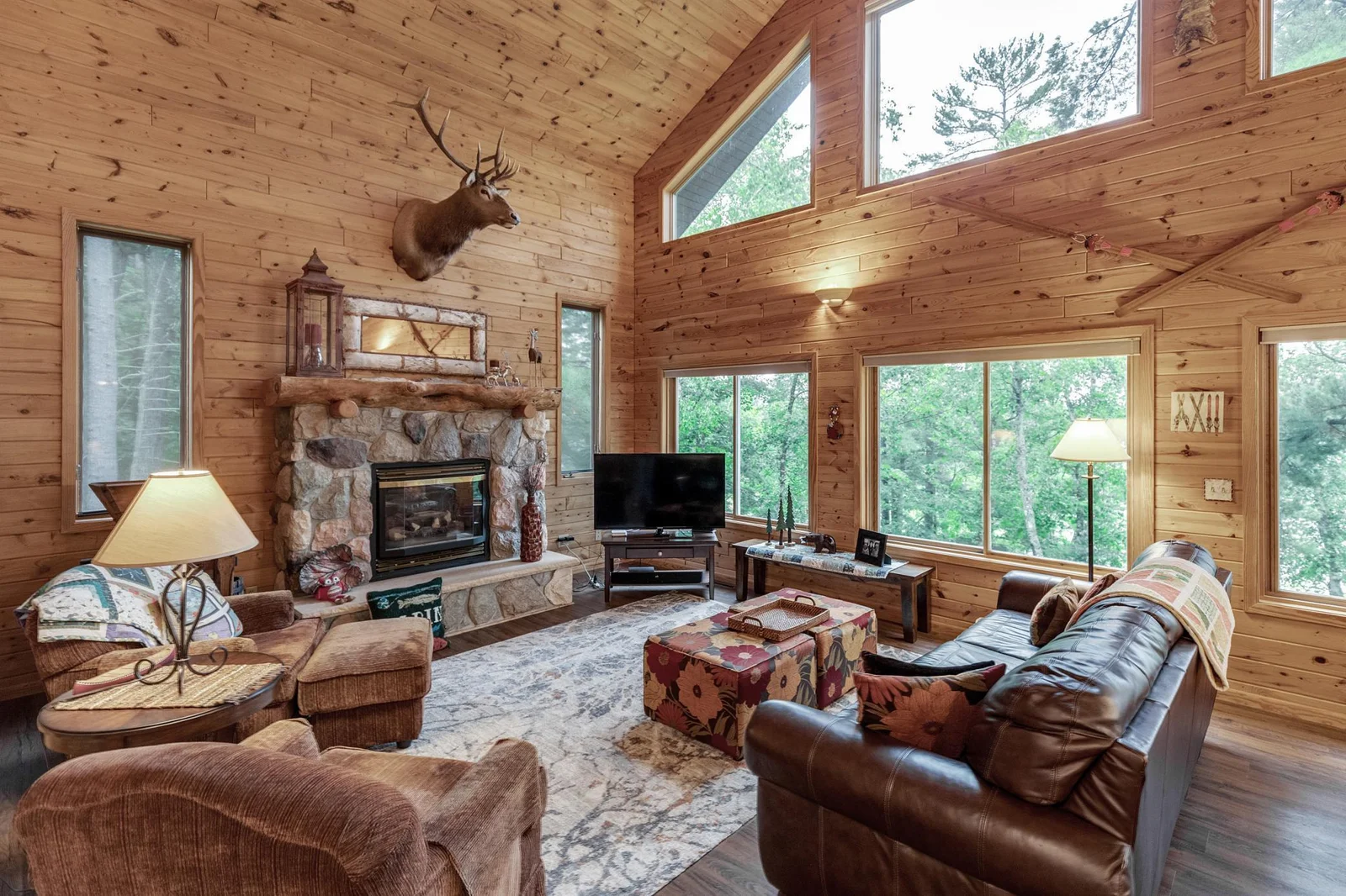 Living Room with gas Fireplace