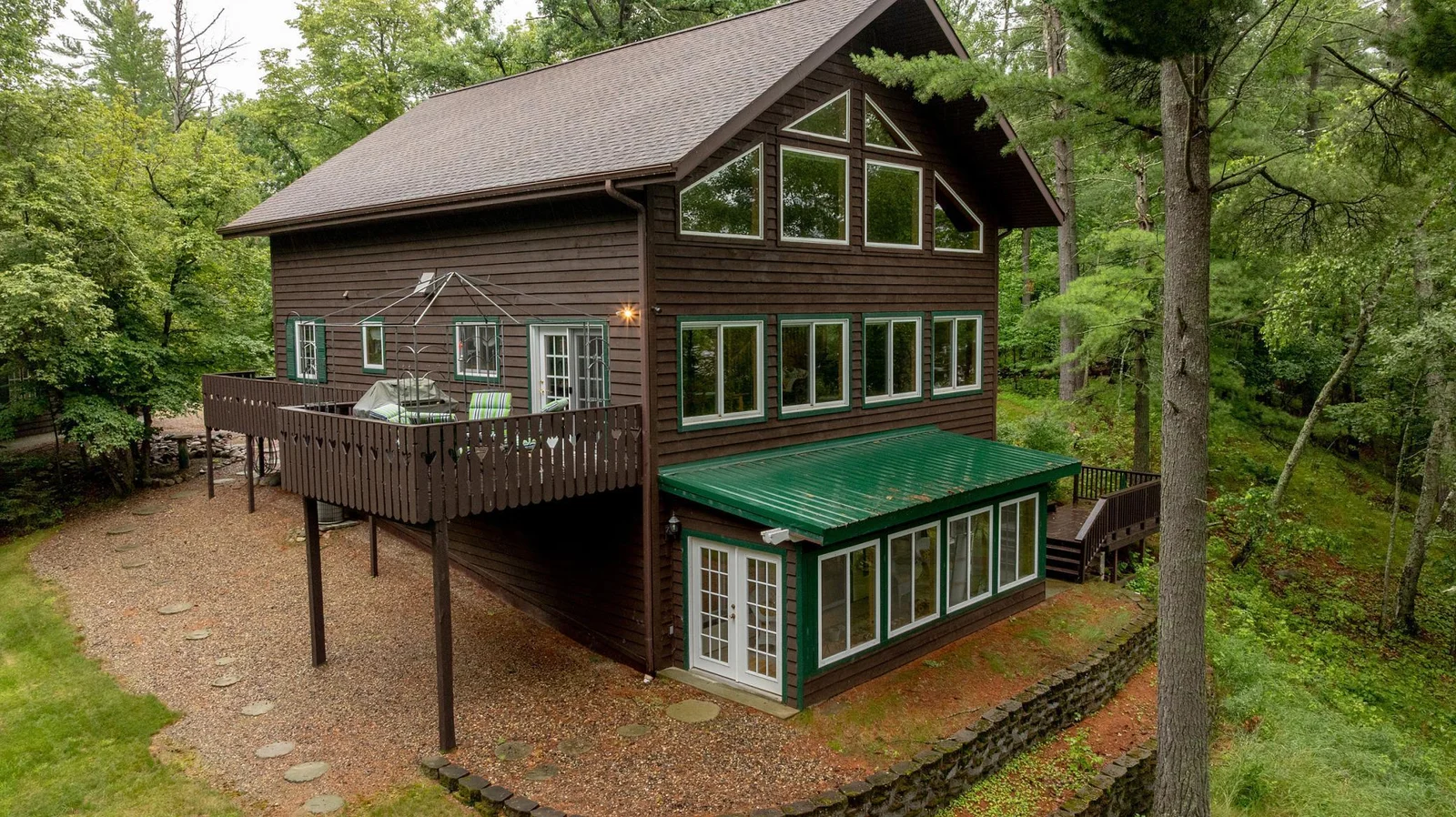 Cabin side and Front with porch
