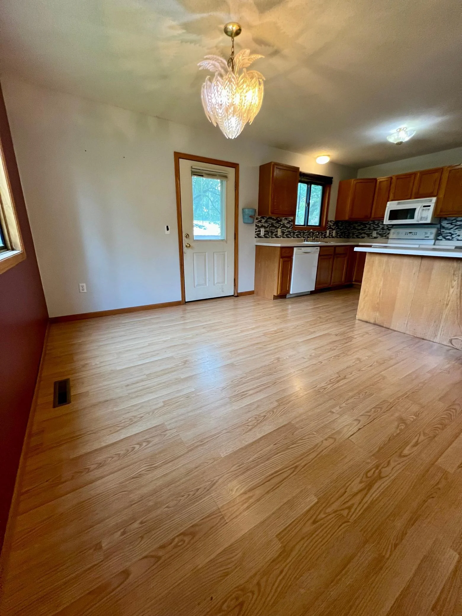 Dining room and kitchen