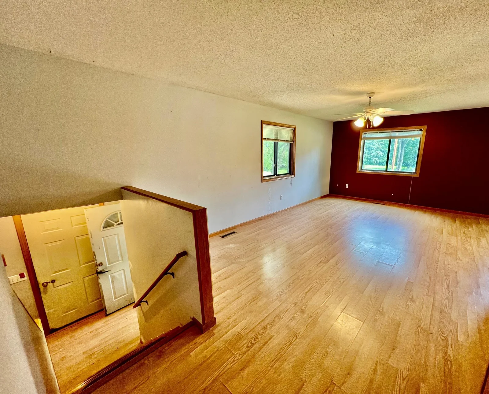 Entry way and family room