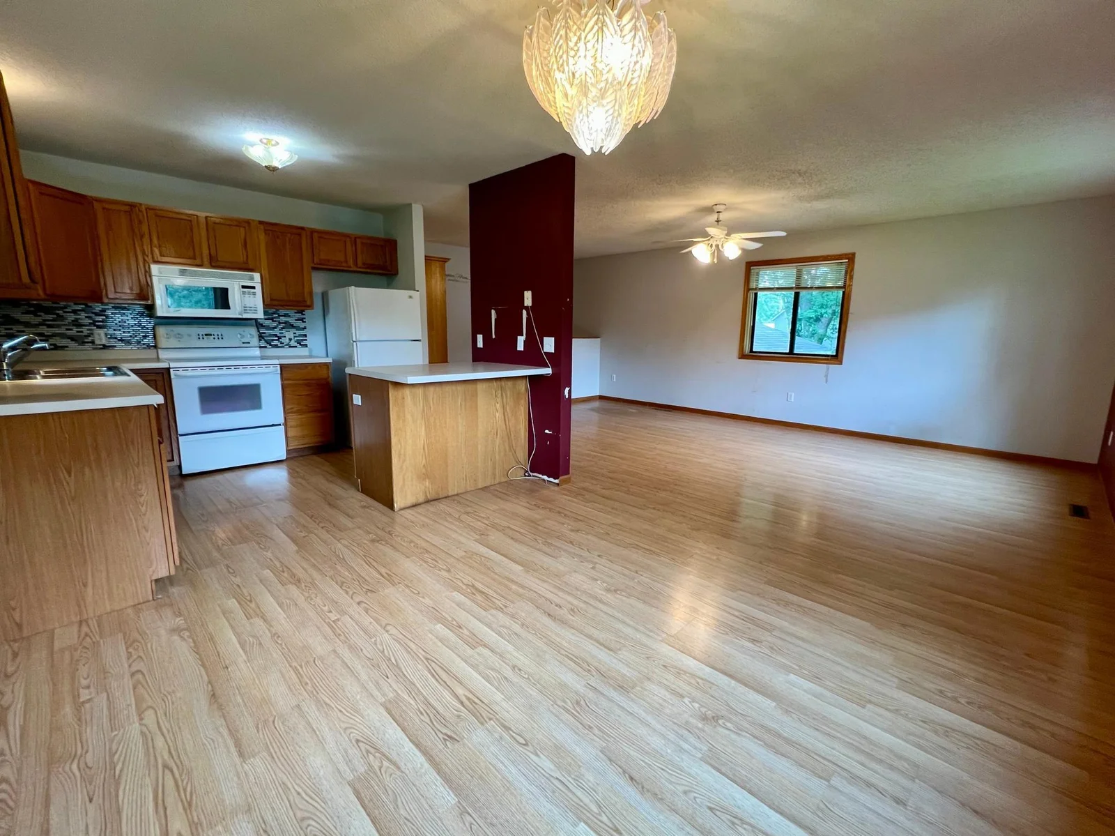 Dining room and kitchen